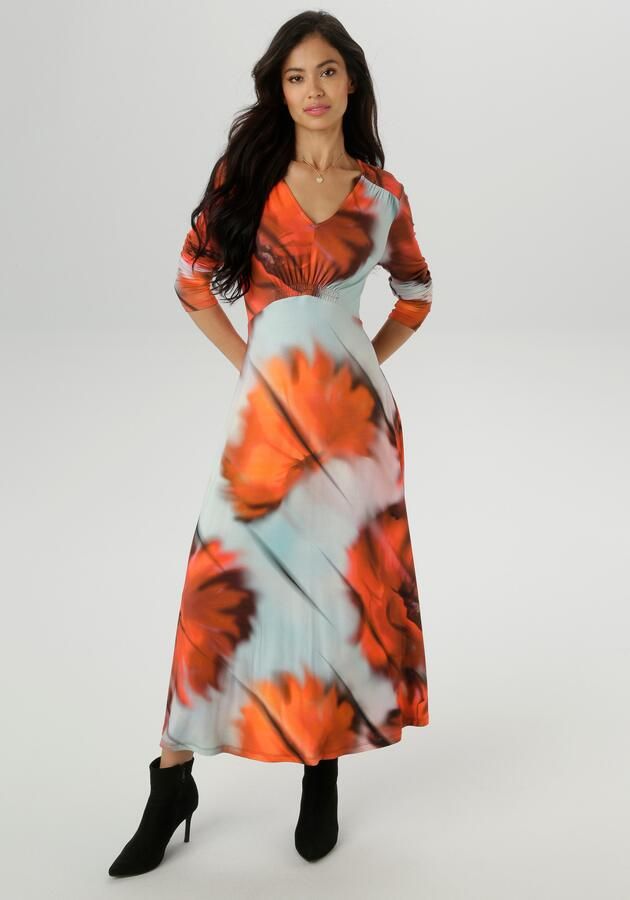 Aniston SELECTED Midi-jurk met smokwerkdetails nieuwe collectie - Foto 7