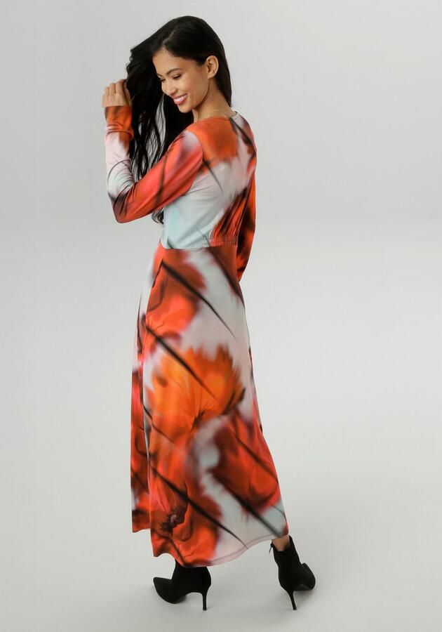 Aniston SELECTED Midi-jurk met smokwerkdetails nieuwe collectie - Foto 4