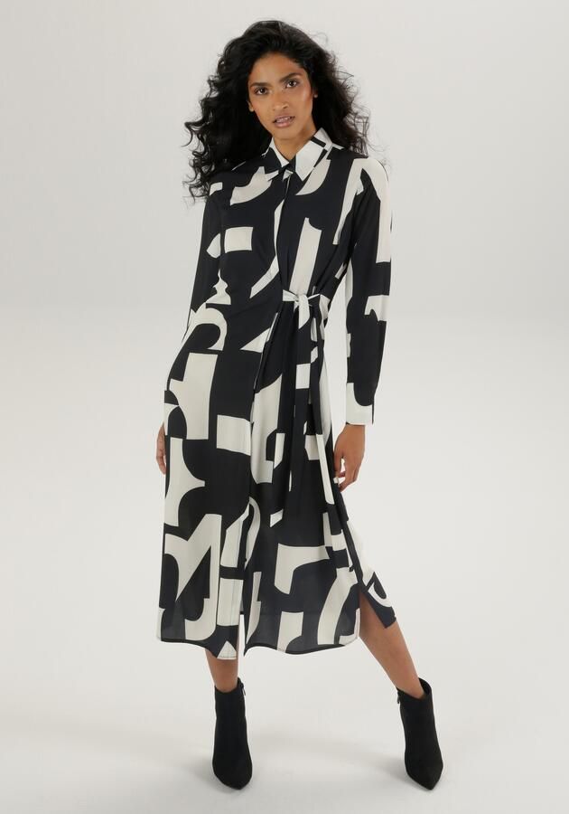 Aniston SELECTED Midi-jurk overhemdjurk met zijbinddetail - Foto 11