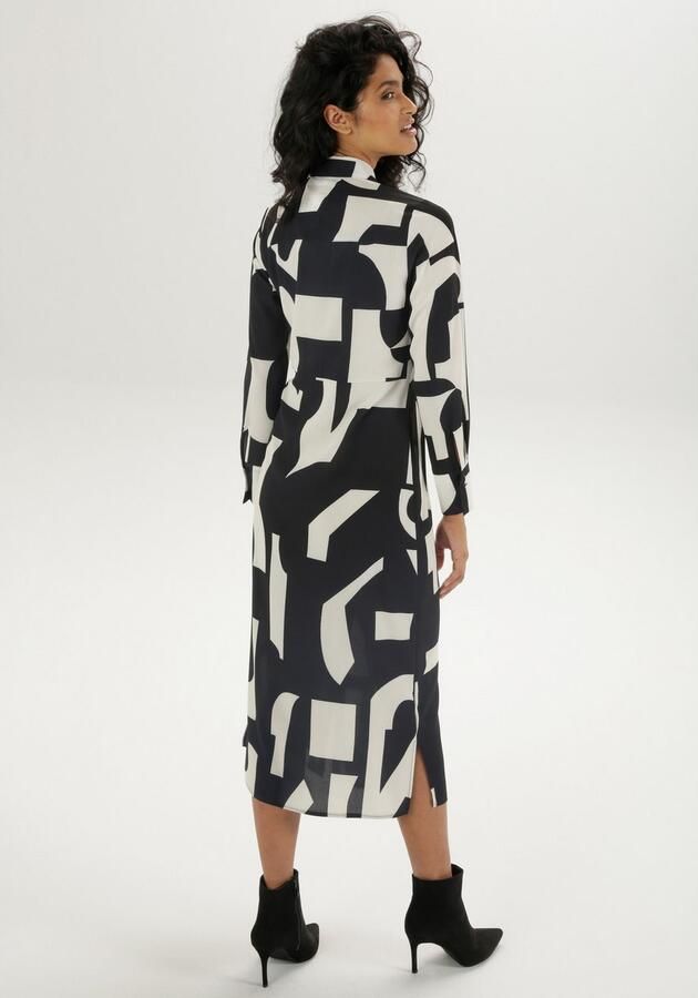 Aniston SELECTED Midi-jurk overhemdjurk met zijbinddetail - Foto 3