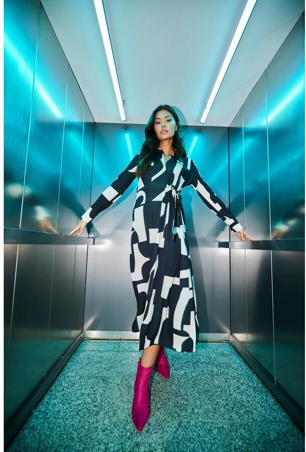 Aniston SELECTED Midi-jurk overhemdjurk met zijbinddetail - Foto 7