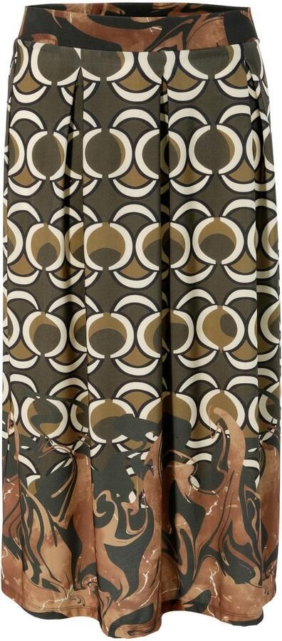 Aniston SELECTED Midirok in uni zwart of met nostalgische print - Foto 6