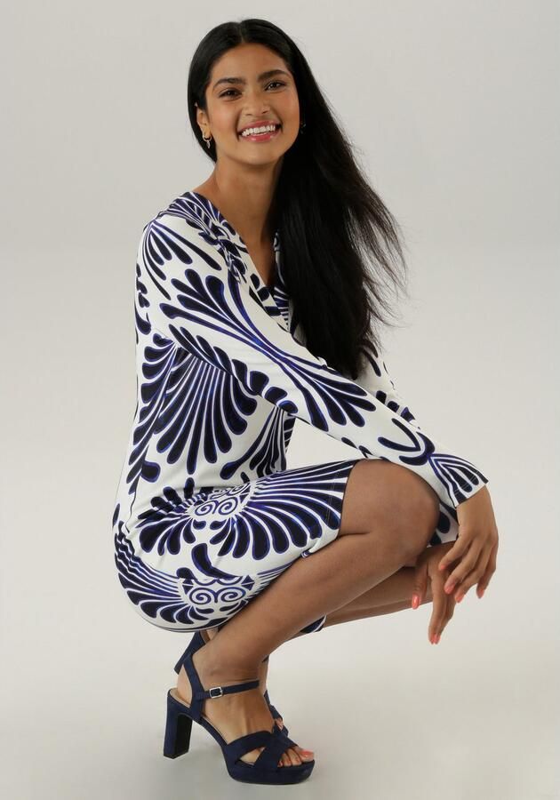 Aniston SELECTED Mini-jurk met fantasierijke patroon - Foto 5