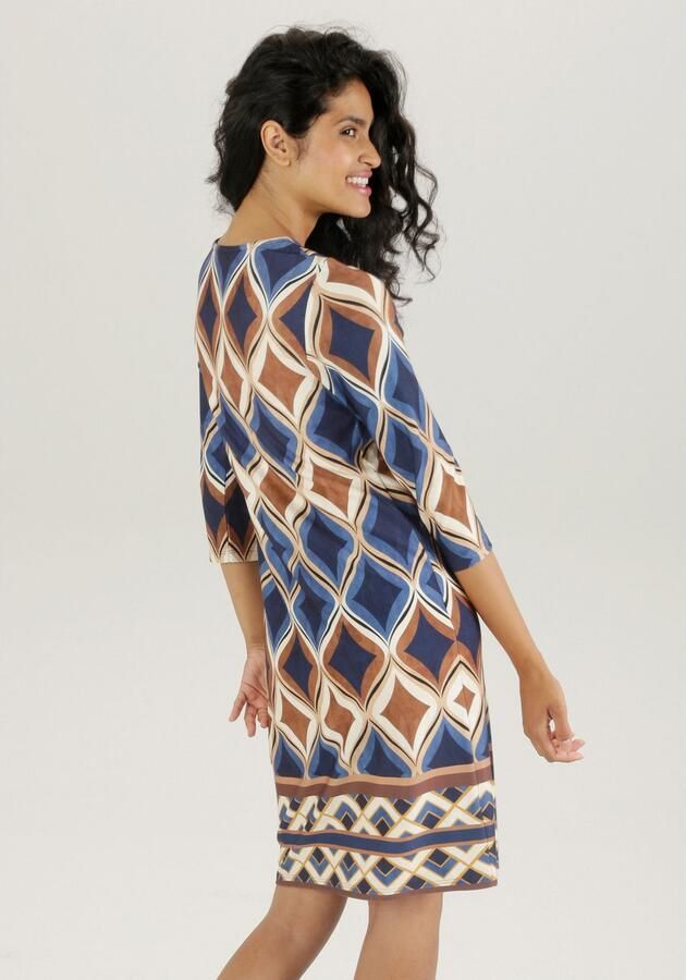 Aniston SELECTED Mini-jurk met lichte taillering en elegante print - Foto 4