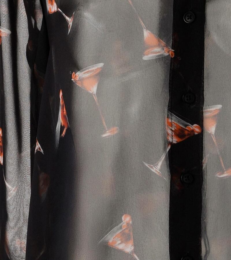 Aniston SELECTED Overhemdblouse bedrukt met trendy martiniglazen nieuwe collectie