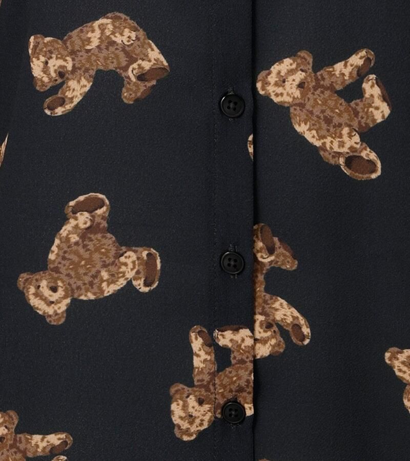 Aniston SELECTED Overhemdblouse bedrukt met trendy teddyberen nieuwe collectie