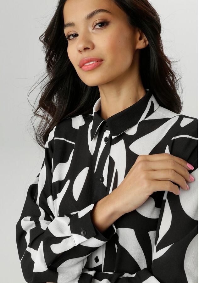 Aniston SELECTED Overhemdblouse in elastische crêpe-kwaliteit nieuwe collectie - Foto 3
