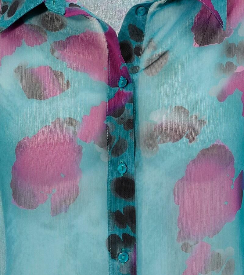 Aniston SELECTED Overhemdblouse in transparante chiffonkwaliteit