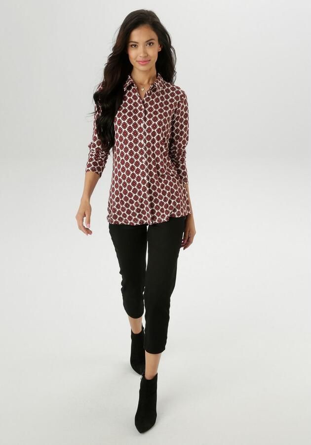 Aniston SELECTED Overhemdblouse met extravagant kleurrijk retro-patroon nieuwe collectie - Foto 5