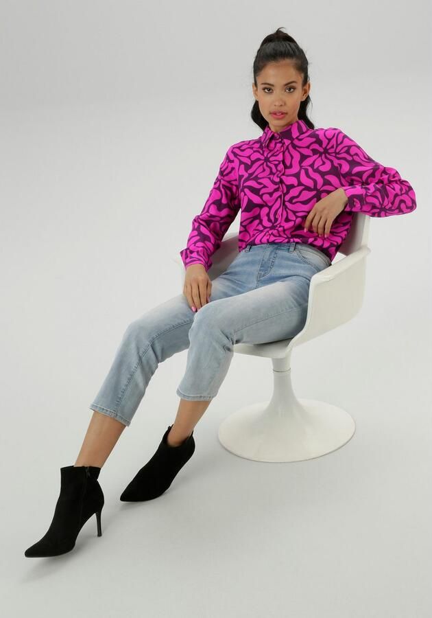 Aniston SELECTED Overhemdblouse met fantasierijke alloverprint nieuwe collectie - Foto 5