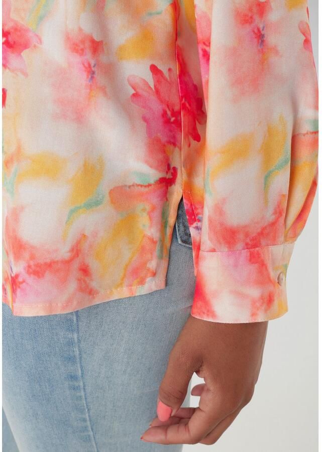 Aniston SELECTED Overhemdblouse met frisse en kleurrijke batikdruk - Foto 2