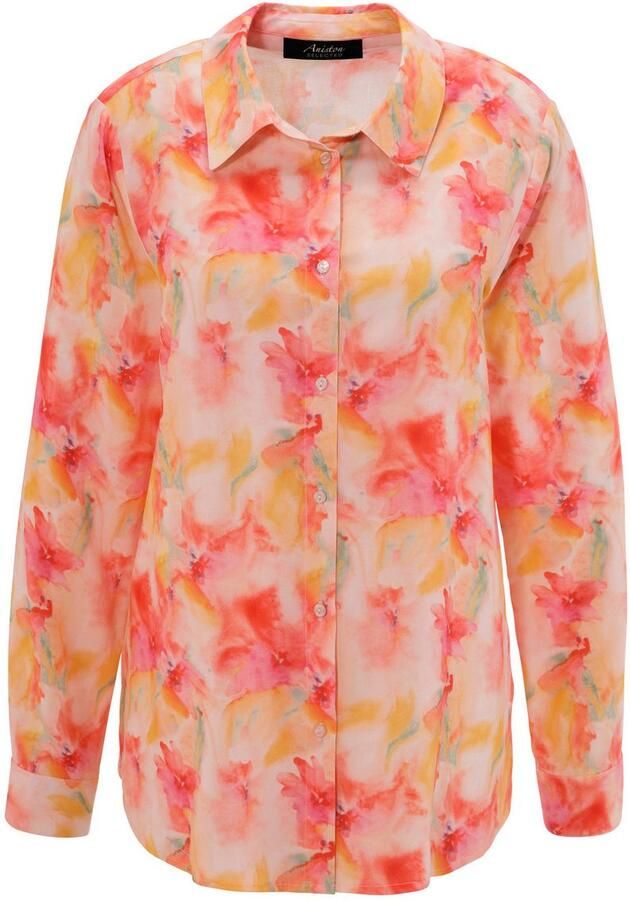 Aniston SELECTED Overhemdblouse met frisse en kleurrijke batikdruk - Foto 5