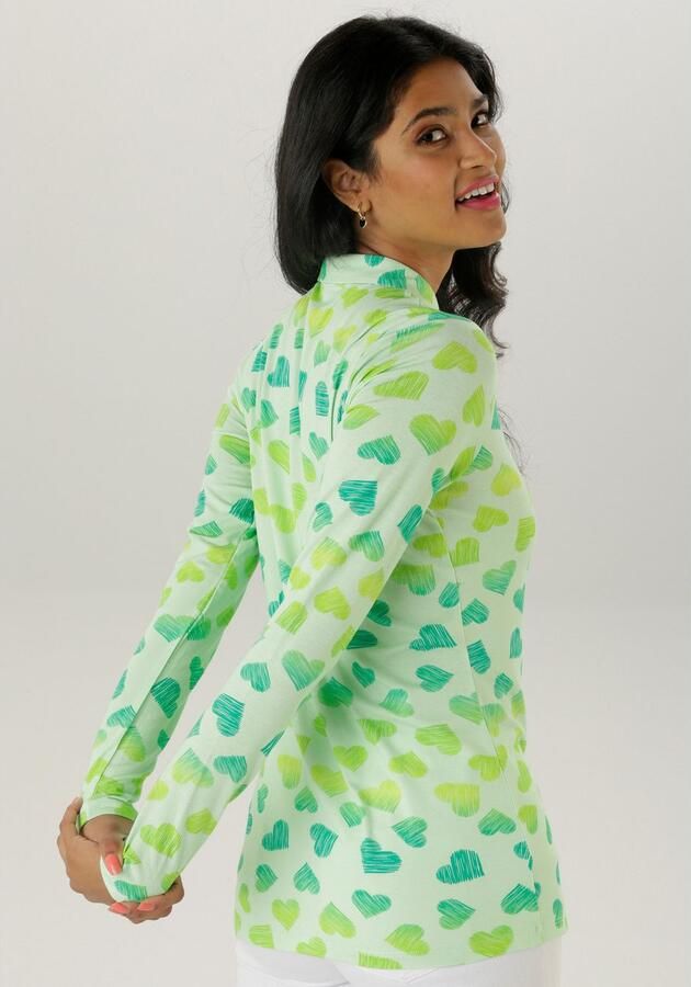 Aniston SELECTED Overhemdblouse met hartenprint allover - Foto 4