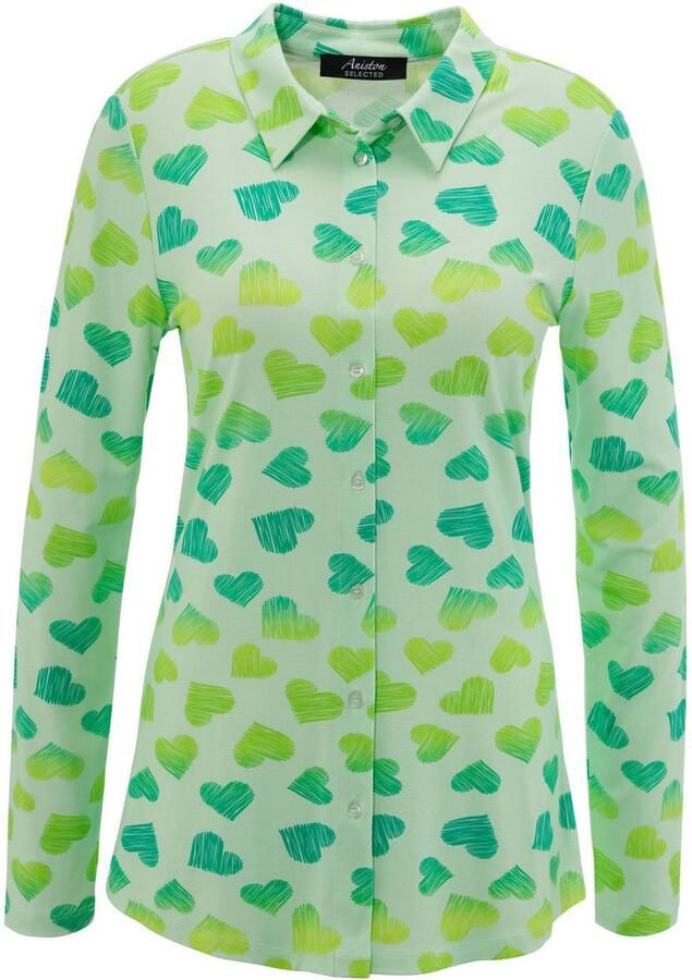 Aniston SELECTED Overhemdblouse met hartenprint allover - Foto 3