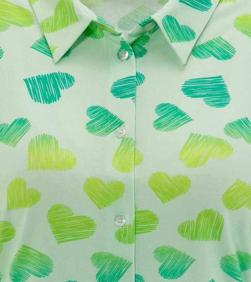 Aniston SELECTED Overhemdblouse met hartenprint allover