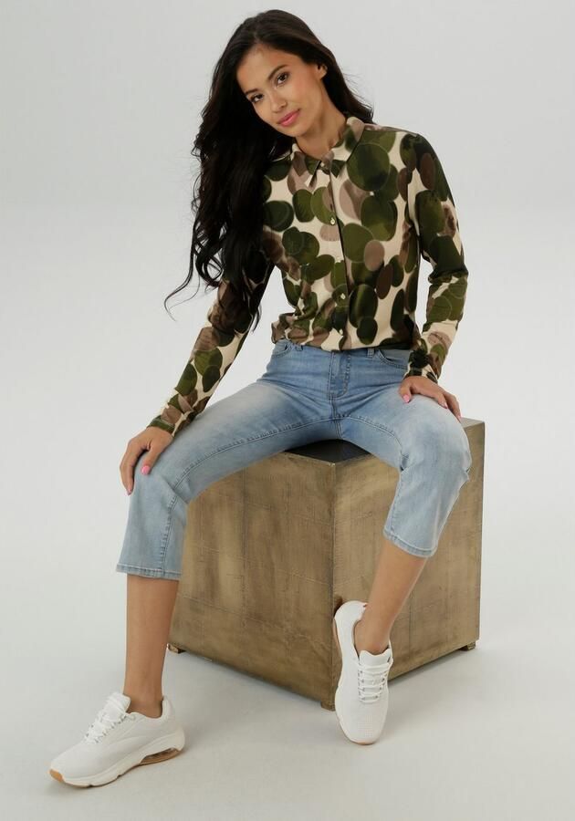 Aniston SELECTED Overhemdblouse met in elkaar overgaande cirkels allover nieuwe collectie - Foto 5