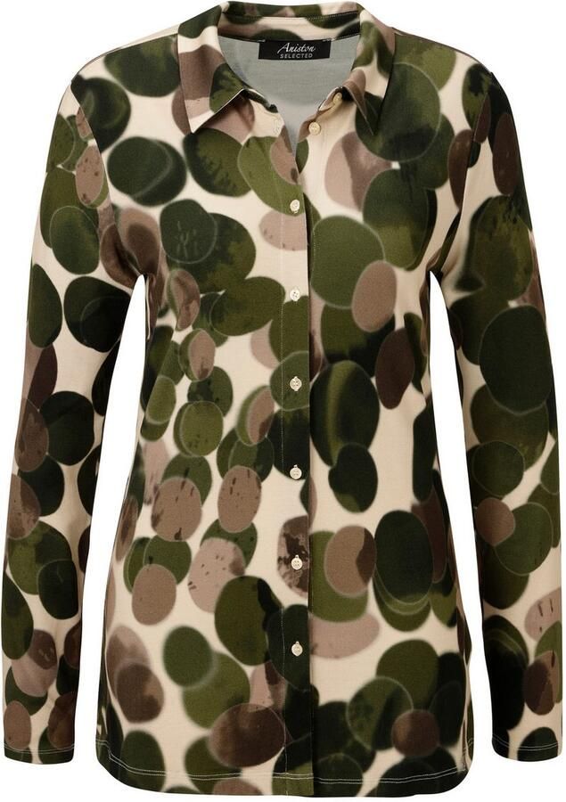 Aniston SELECTED Overhemdblouse met in elkaar overgaande cirkels allover nieuwe collectie - Foto 3