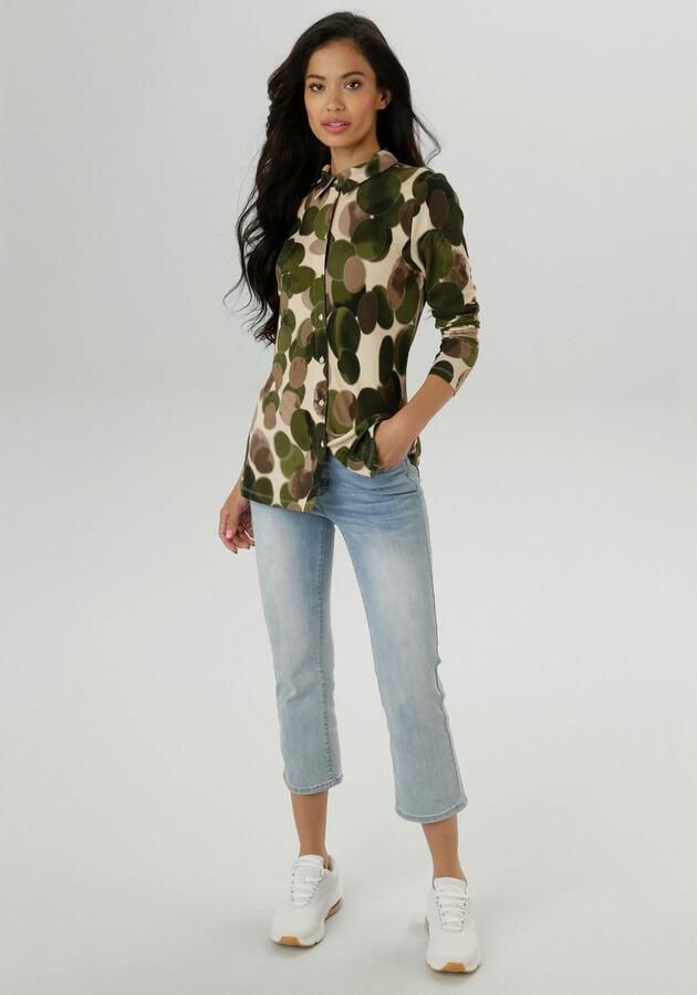 Aniston SELECTED Overhemdblouse met in elkaar overgaande cirkels allover nieuwe collectie - Foto 6
