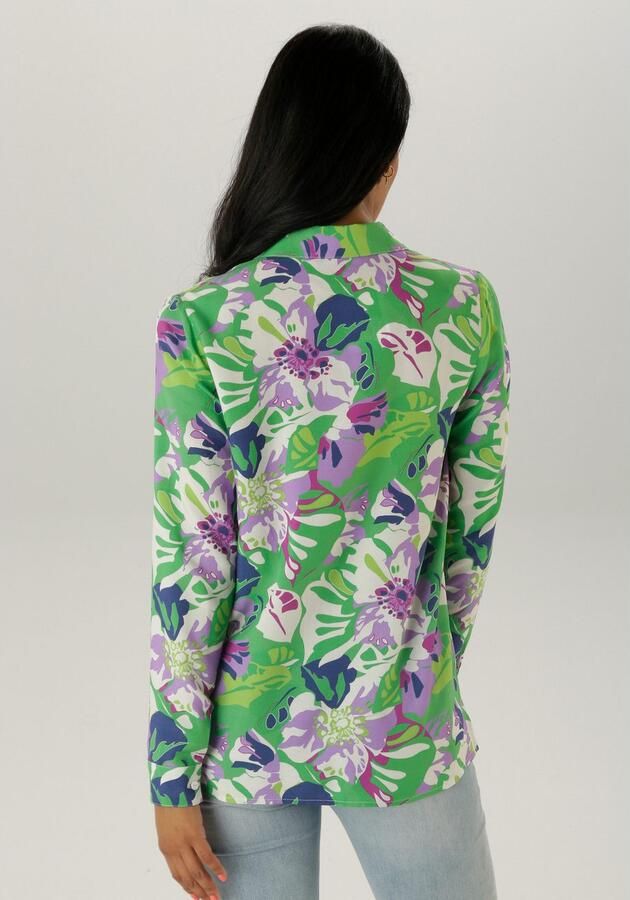Aniston SELECTED Overhemdblouse met kleurharmonieuze bloemen- en bladerenprint - Foto 4