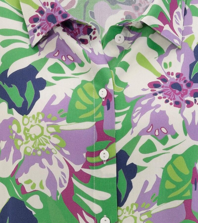 Aniston SELECTED Overhemdblouse met kleurharmonieuze bloemen- en bladerenprint