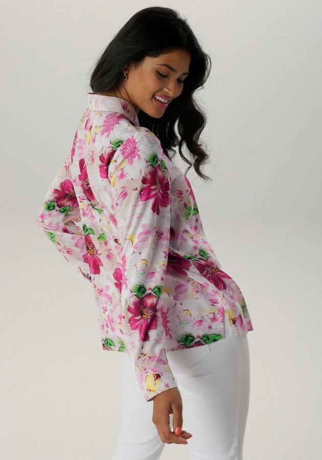Aniston SELECTED Overhemdblouse met kleurharmonieuze bloemenprint - Foto 4