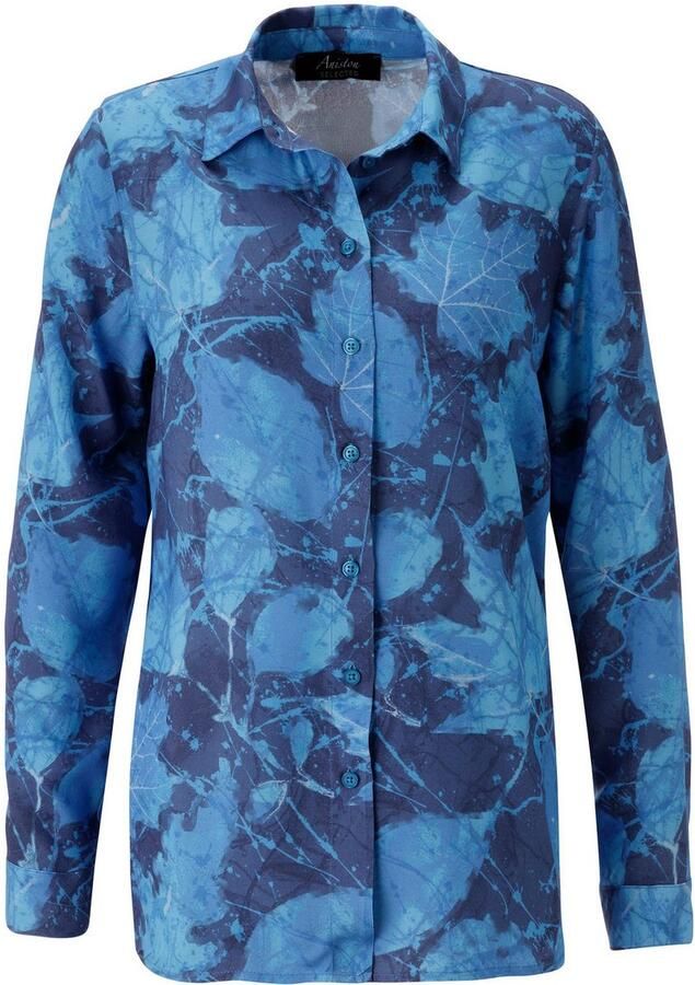 Aniston SELECTED Overhemdblouse met kleurintensieve abstracte bladerprint nieuwe collectie - Foto 2