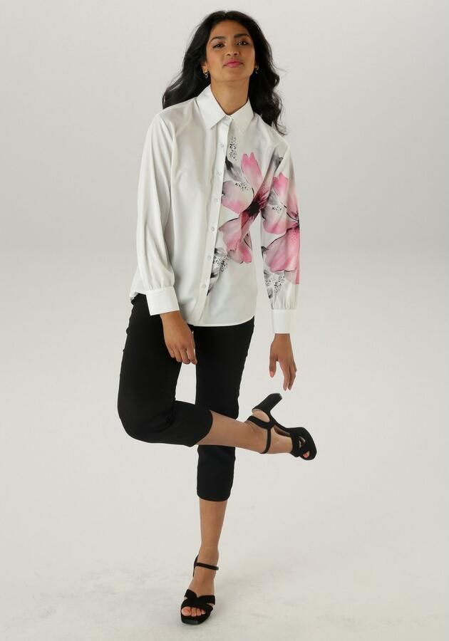 Aniston SELECTED Overhemdblouse met opulent geplaatste bloe print - Foto 6
