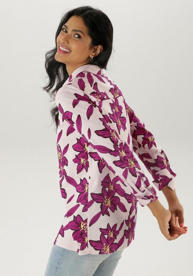 Aniston SELECTED Overhemdblouse met schilderachtige grote bloemenprint - Foto 4