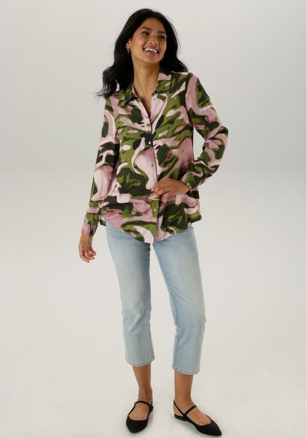 Aniston SELECTED Overhemdblouse met trendy en extravagante kleurverloop - Foto 4