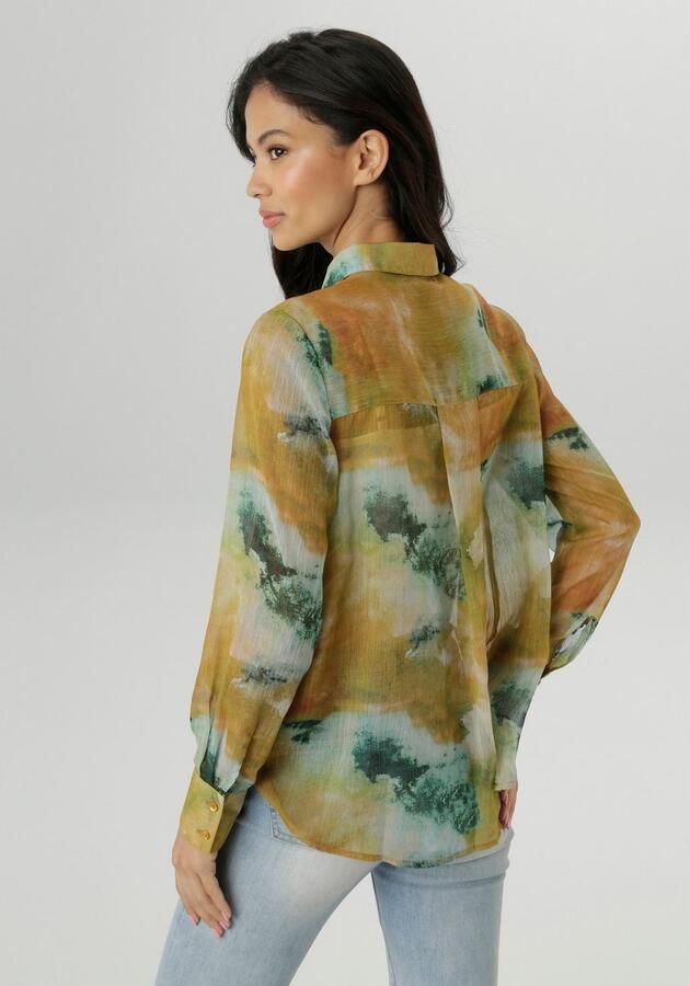 Aniston SELECTED Overhemdblouse van licht transparante chiffon nieuwe collectie - Foto 5