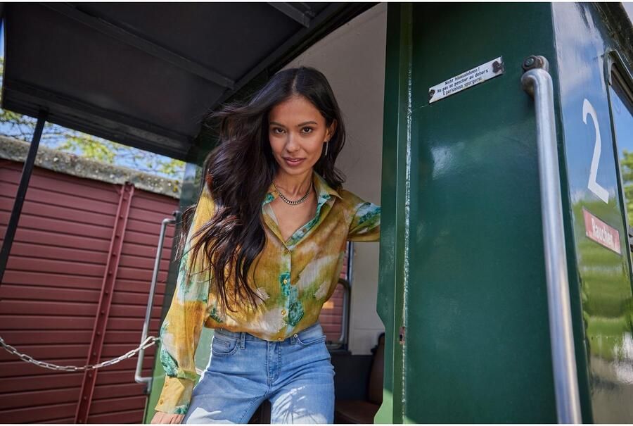 Aniston SELECTED Overhemdblouse van licht transparante chiffon nieuwe collectie - Foto 8