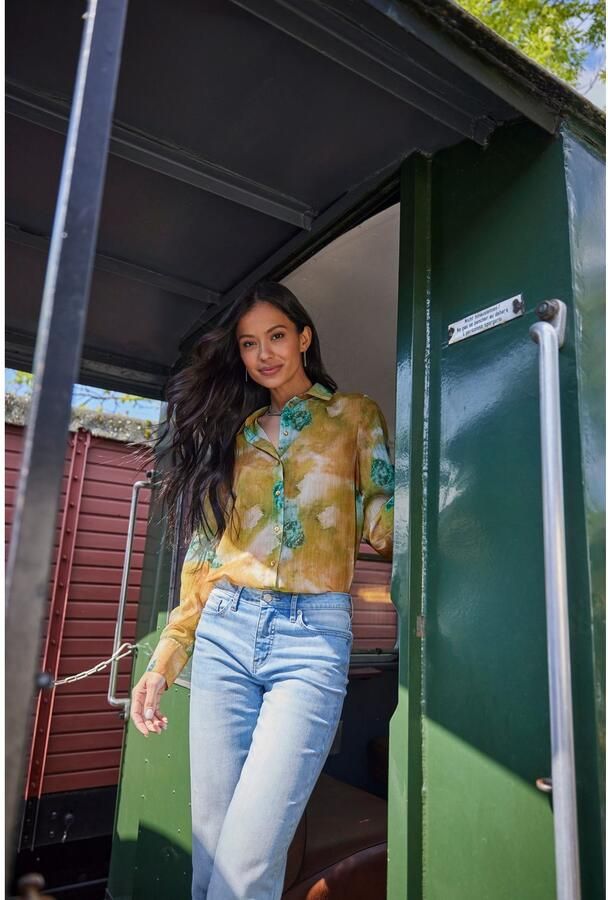 Aniston SELECTED Overhemdblouse van licht transparante chiffon nieuwe collectie - Foto 7