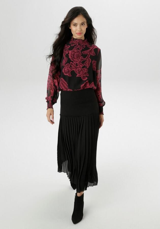 Aniston SELECTED Plissérok van edele chiffon nieuwe collectie - Foto 4