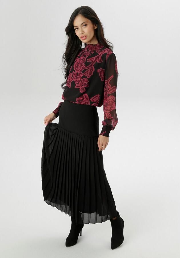 Aniston SELECTED Plissérok van edele chiffon nieuwe collectie - Foto 5