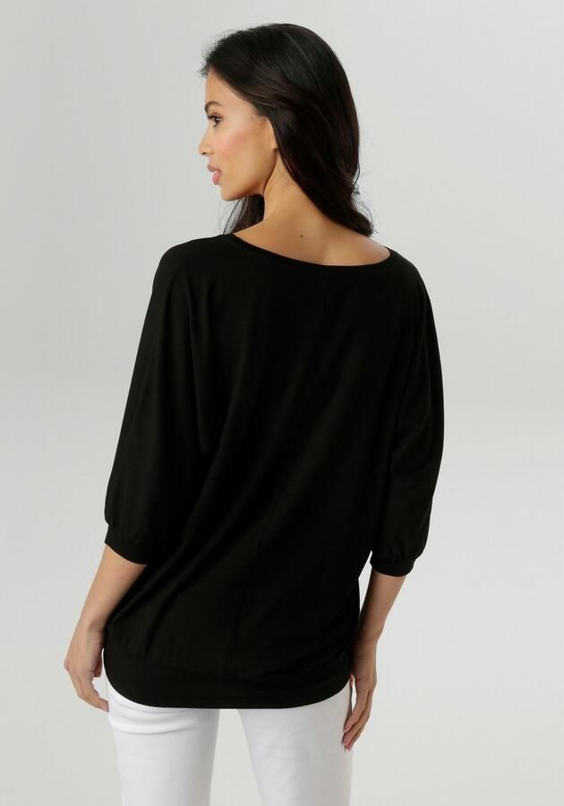 Aniston SELECTED Shirt met 3 4 mouwen met witte en goudkleurige state ts nieuwe collectie - Foto 4