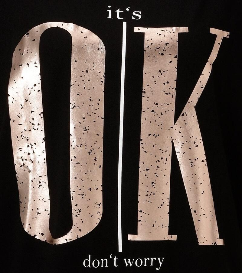 Aniston SELECTED Shirt met 3 4 mouwen met witte en goudkleurige state ts nieuwe collectie