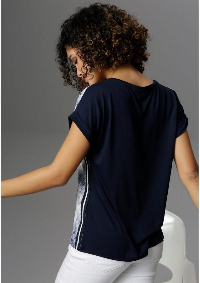 Aniston SELECTED Shirt met galons en glinstersteentjes opzij - Foto 2