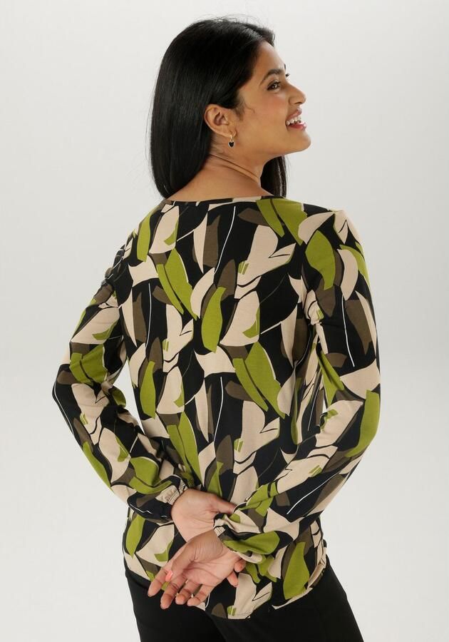 Aniston SELECTED Shirt met lange mouwen met cut-out en fantasierijke print - Foto 4