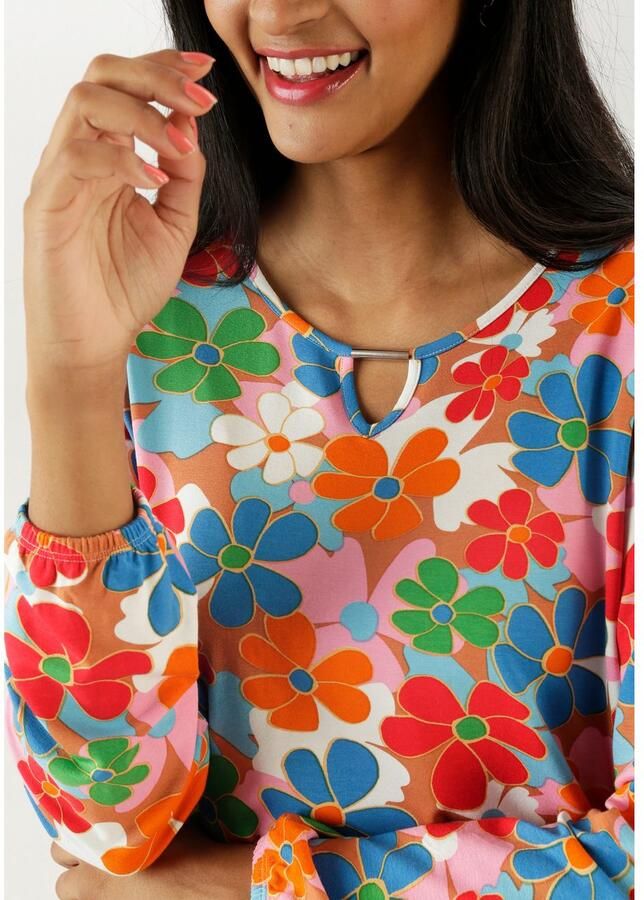 Aniston SELECTED Shirt met lange mouwen met cut-out en kleurrijke bloemenprint - Foto 3