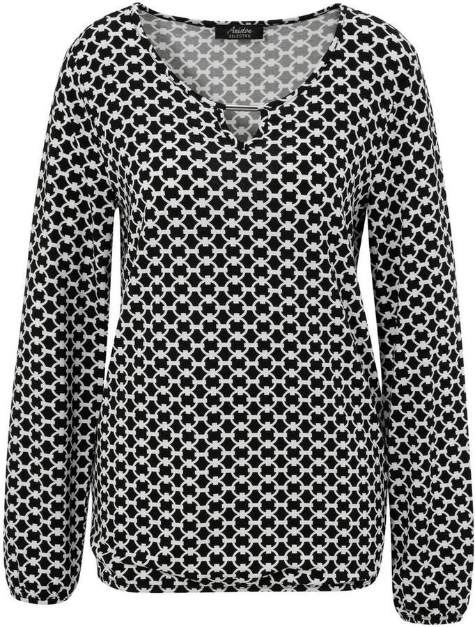 Aniston SELECTED Shirt met lange mouwen met sieraandeel en cut-out aan de halslijn - Foto 2