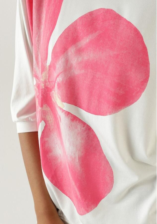 Aniston SELECTED Shirt met vleermuismouwen met grote bloemenprint aan de voorkant - Foto 3