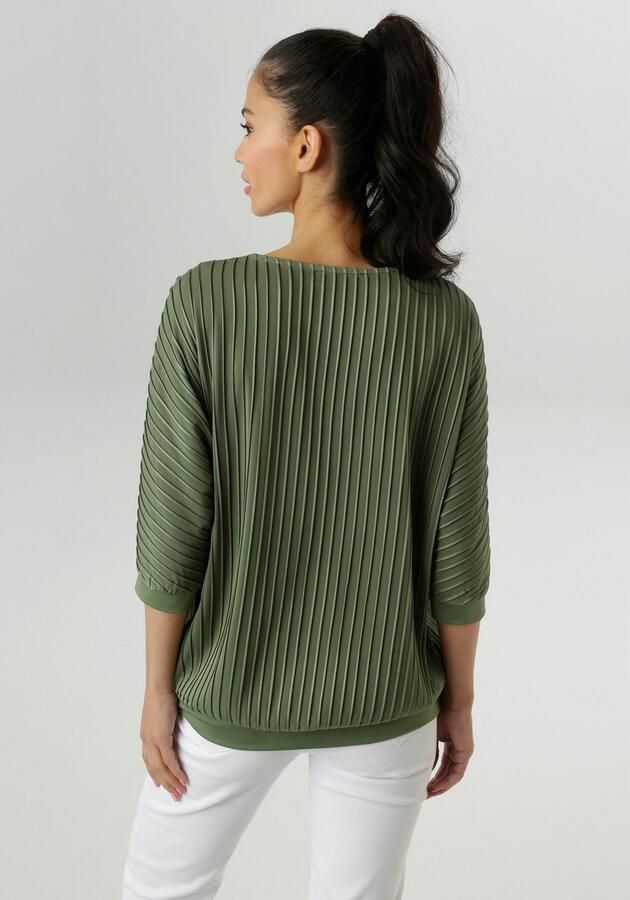 Aniston SELECTED Shirt met vleermuismouwen met moderne oppervlaktestructuur nieuwe collectie - Foto 3