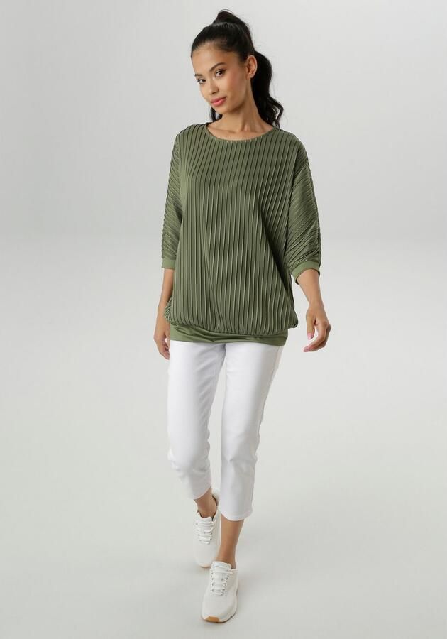 Aniston SELECTED Shirt met vleermuismouwen met moderne oppervlaktestructuur nieuwe collectie - Foto 5