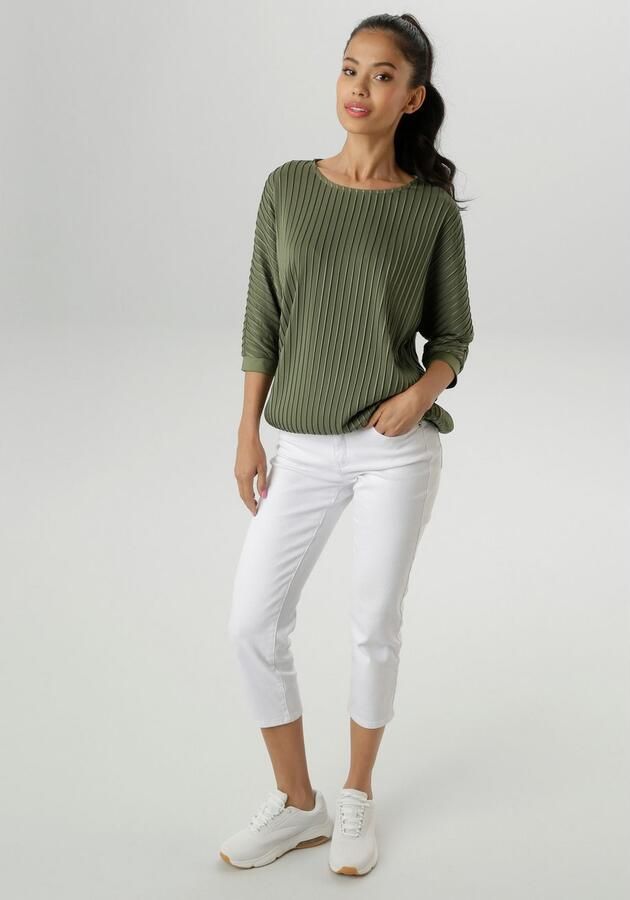 Aniston SELECTED Shirt met vleermuismouwen met moderne oppervlaktestructuur nieuwe collectie - Foto 6