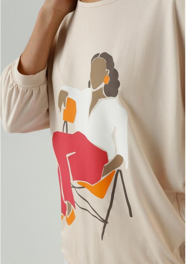 Aniston SELECTED Shirt met vleermuismouwen voor met grootschalige vrouwelijke frontprint nieuwe collectie - Foto 3