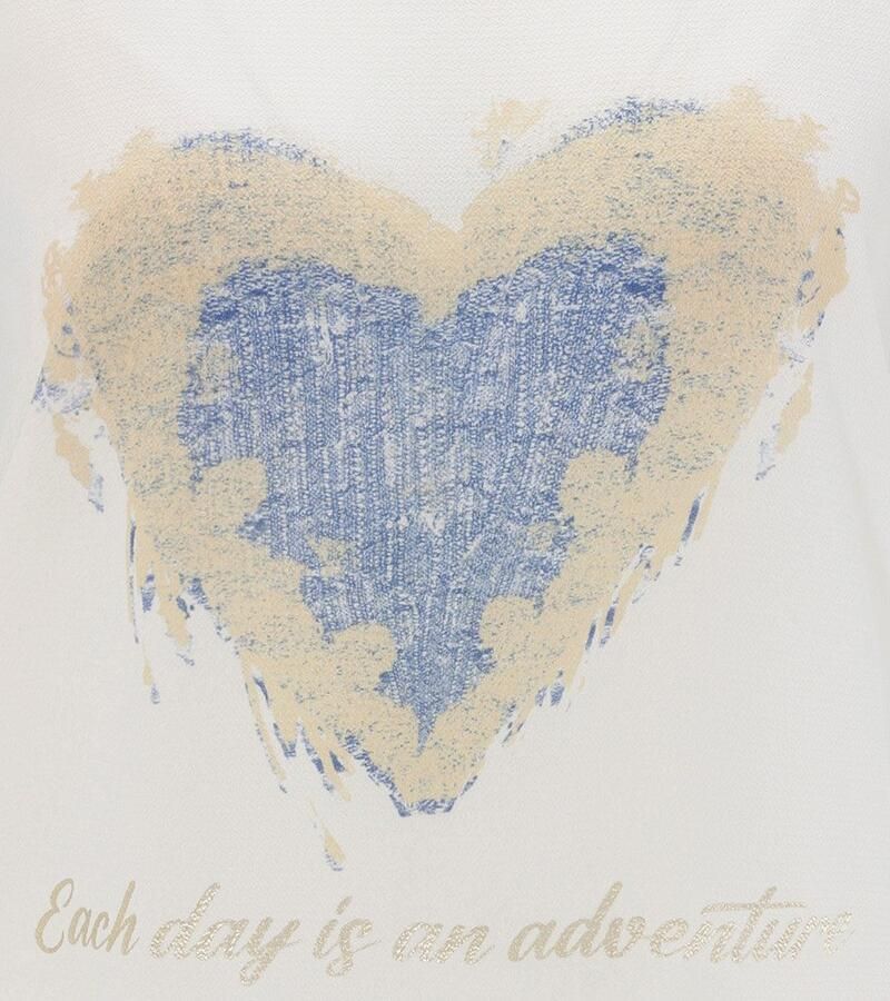 Aniston SELECTED Shirtblouse gedeeltelijk met glanzende goudkleurige folieprint