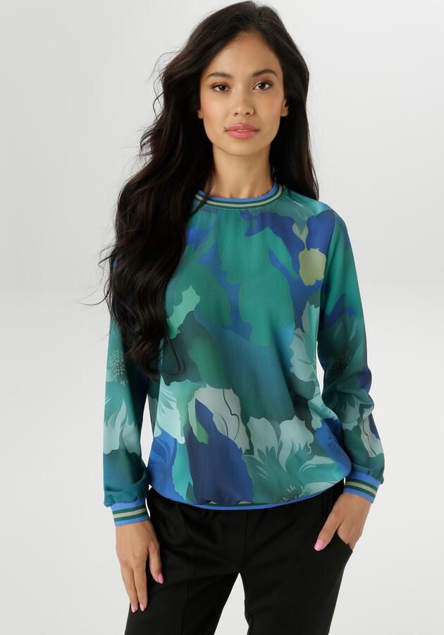 Aniston SELECTED Shirtblouse met gestreepte sportieve chetten nieuwe collectie - Foto 7