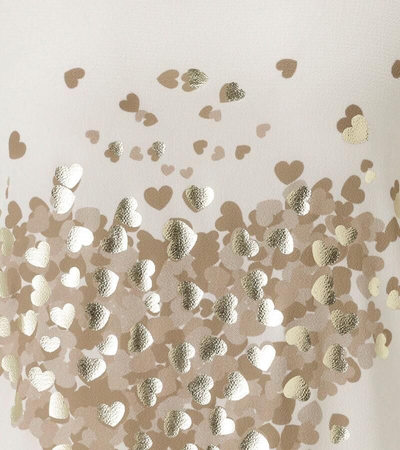 Aniston SELECTED Shirtblouse met glanzende goudkleurige harten bedrukt nieuwe collectie