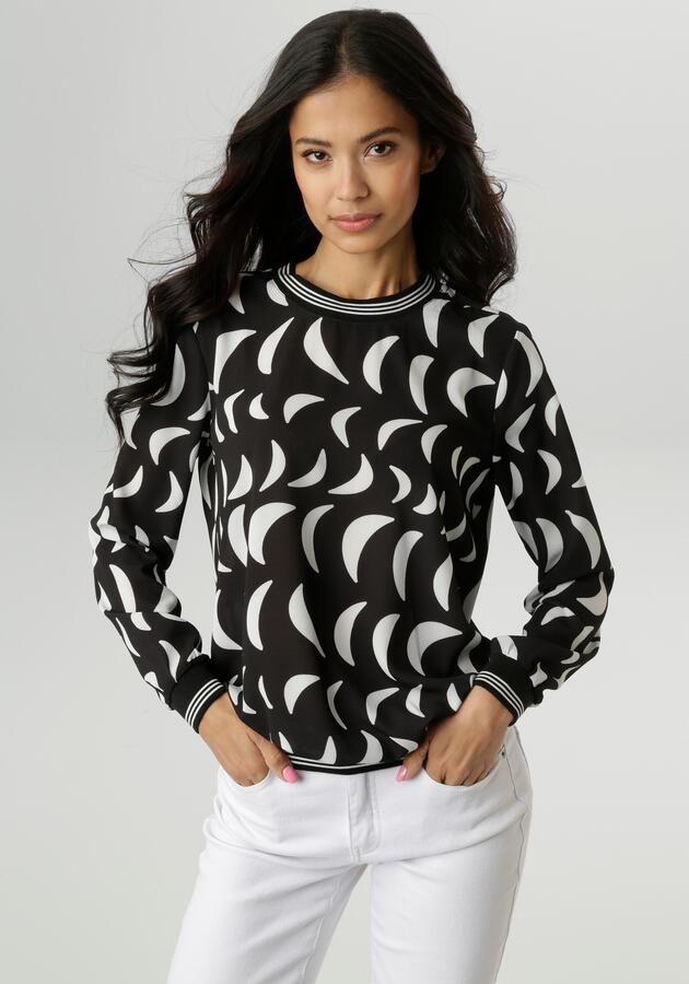 Aniston SELECTED Shirtblouse met sportief gestreepte chetten nieuwe collectie - Foto 7