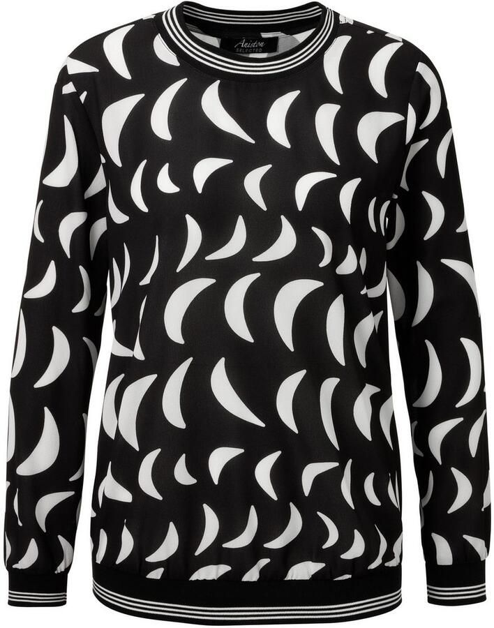 Aniston SELECTED Shirtblouse met sportief gestreepte chetten nieuwe collectie - Foto 2